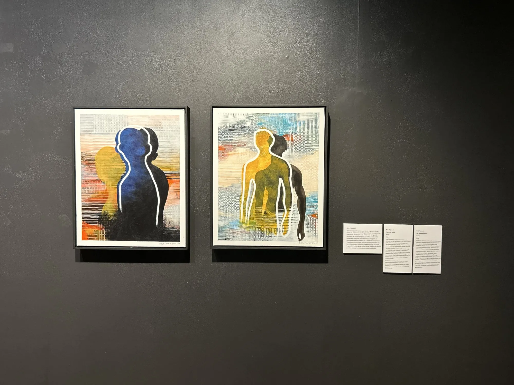 Charcoal wall 8, Rick Majewski, as it stands in the room