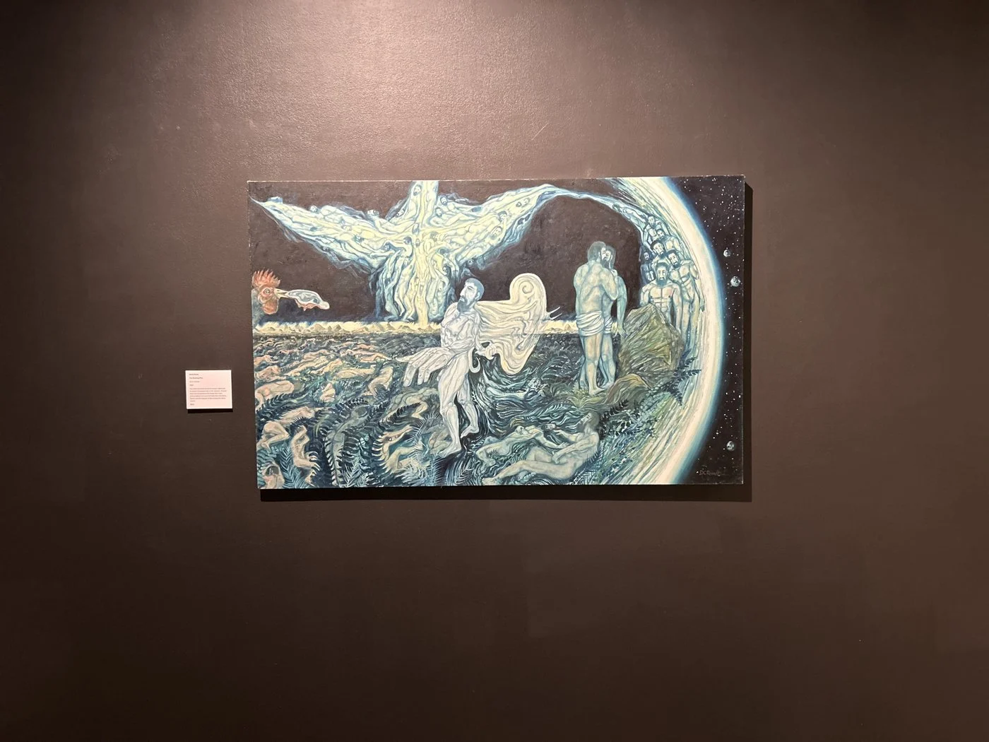 Charcoal wall 9, David Rowe, as it stands in Tank 4