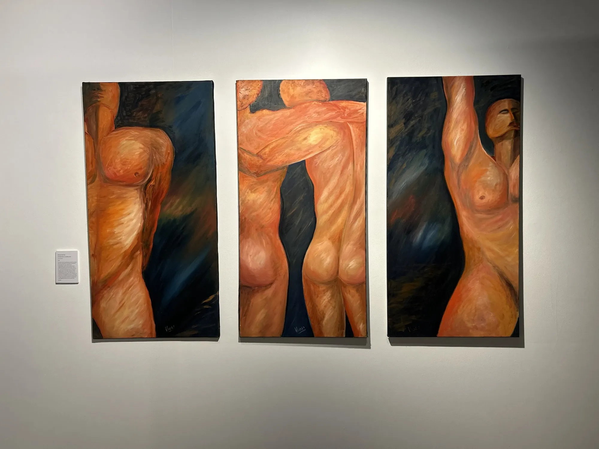 White wall 34, Dominic Violi, as it stands in the room