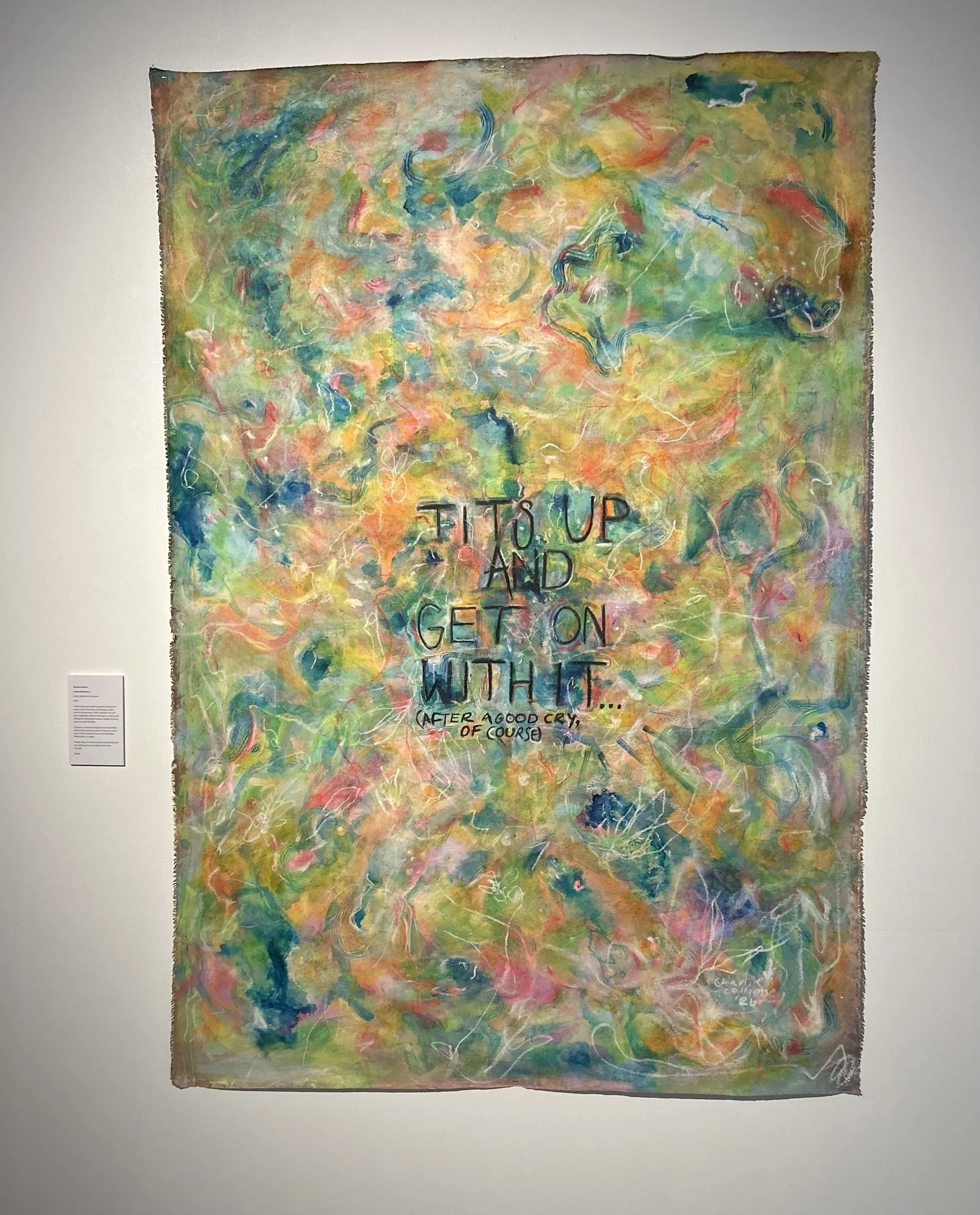 White wall 22, Charlie Collins, as it stands in Tank 4