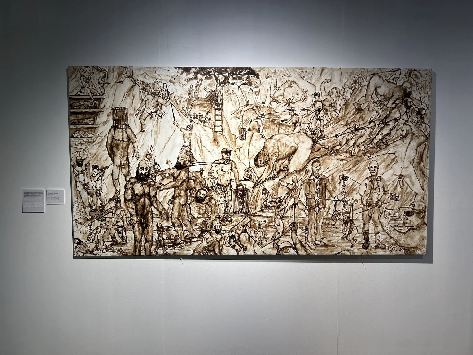 White wall 21, David Rowe, as it stands in Tank 4