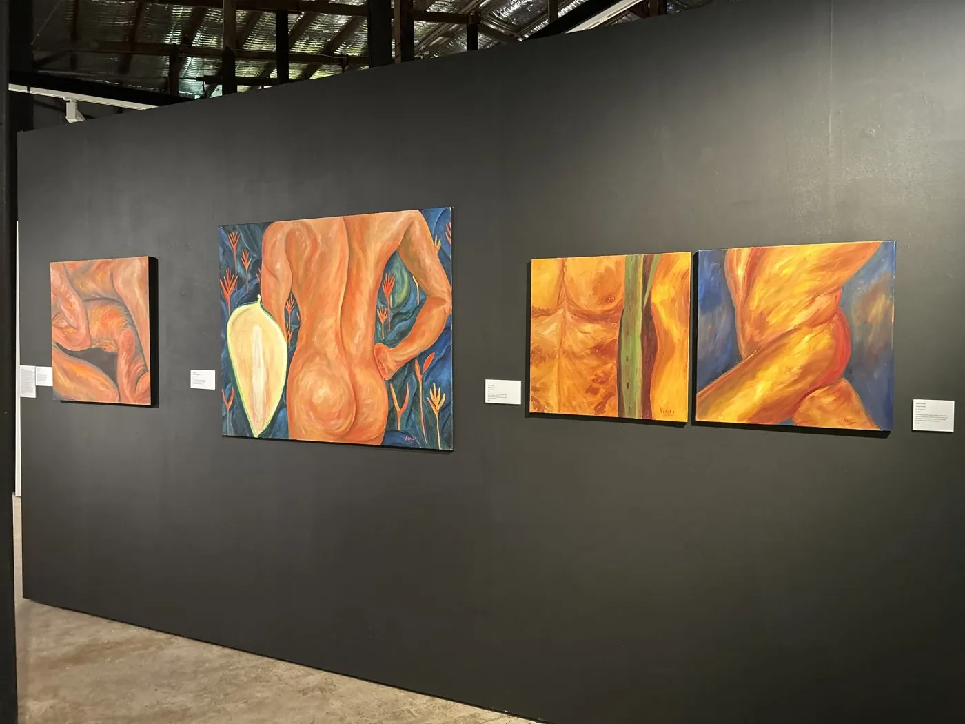 Charcoal wall 20, Dominic Violi, as it stands in the room