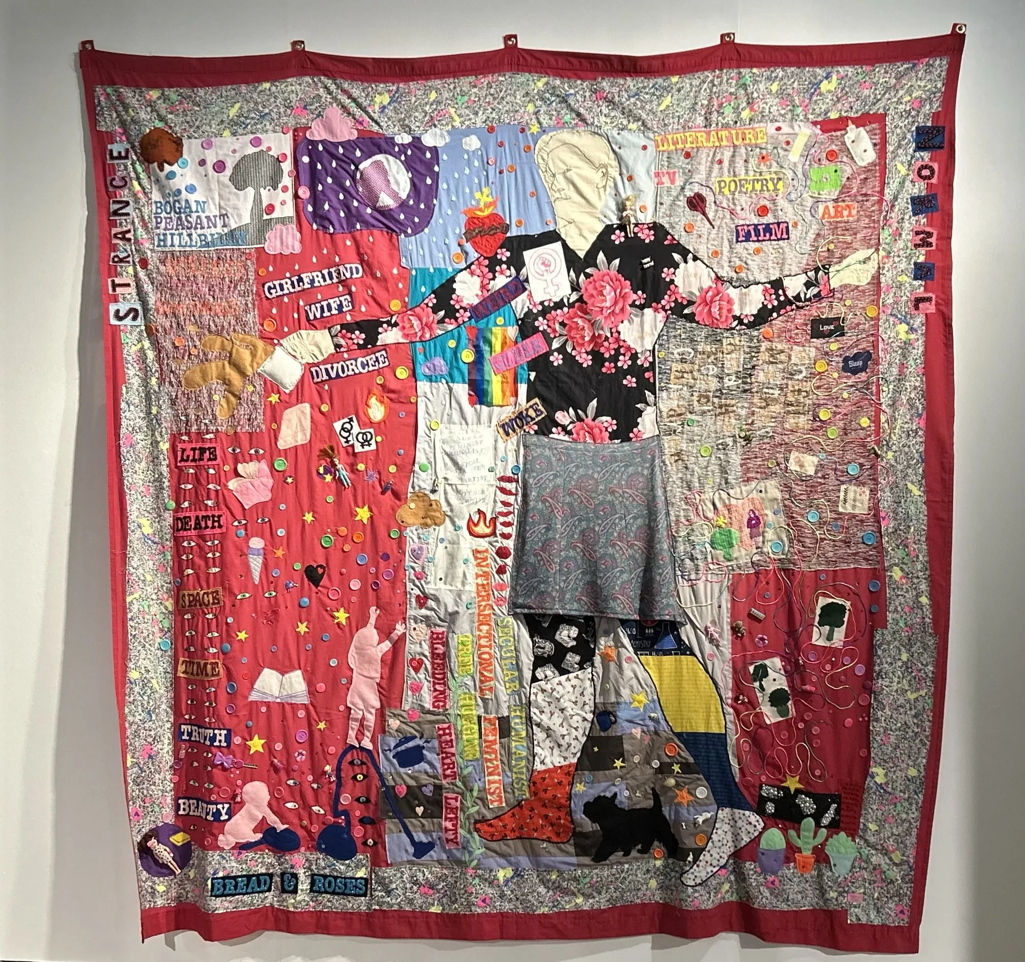 White wall 19, Carmen Seaby, as it stands in the room